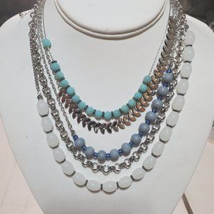 Meijer's layered 5 strand statement necklace